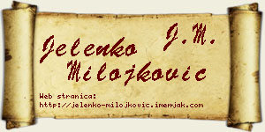 Jelenko Milojković vizit kartica